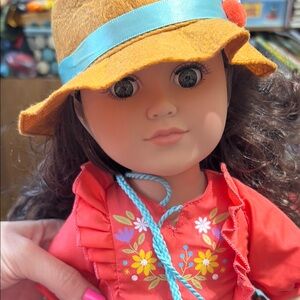 MyLifeAs Raegan Poseable 18 inch Doll, Brunette Hair, Green Eyes